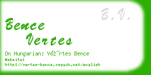 bence vertes business card